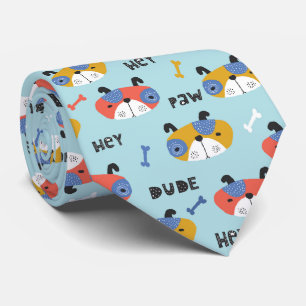 Cravate Motif de chien mignon et amusant
