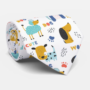 Cravate Motif de chien mignon et amusant