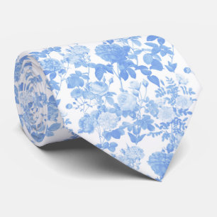 Cravate Motif de chinoiserie française aux roses florales
