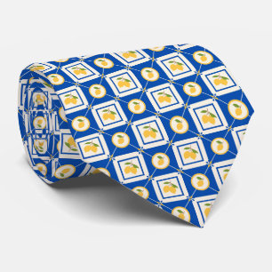 Cravate Motif de citron agrumes méditerranéen