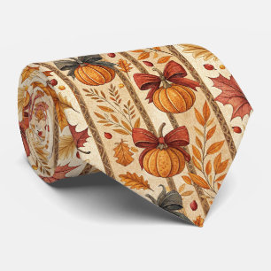 Cravate Motif de citrouille de ferme à la mode automnale