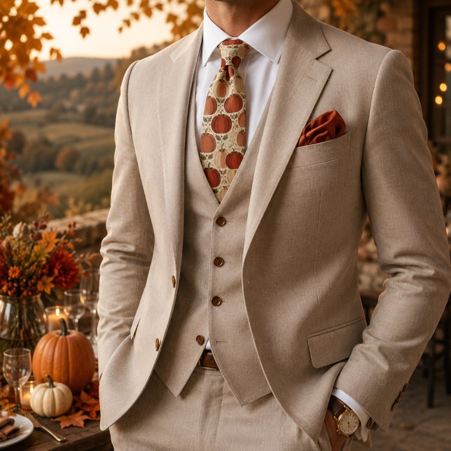 Cravate Motif de citrouille de style boho (Créateur téléchargé)