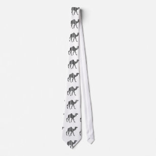 Cravate Motif de code-barres chameau
