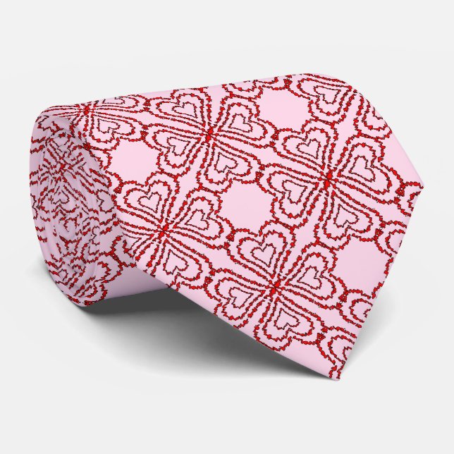 Cravate Motif de cœur d'amour (Roulé)