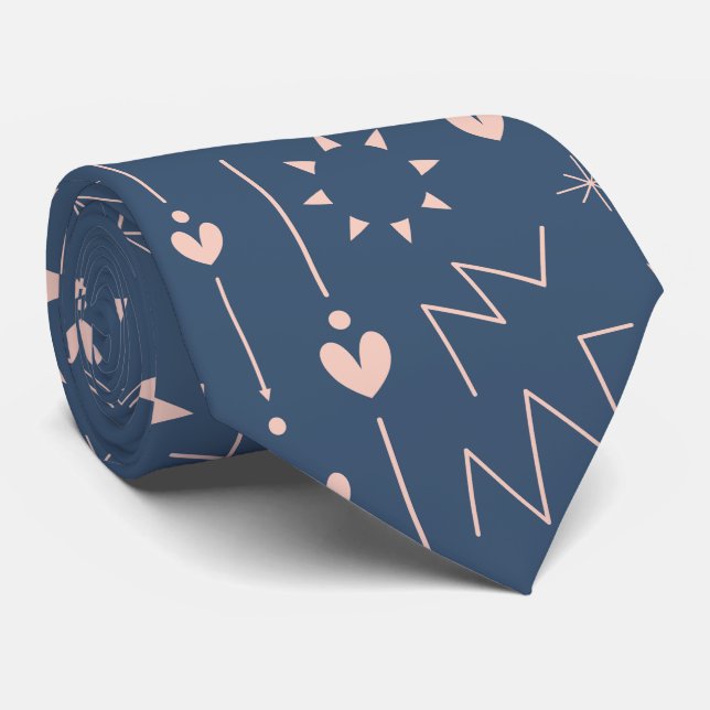 Cravate Motif de cœur magique (Roulé)