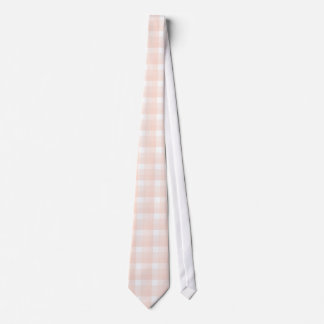 Cravate Motif de contrôle de guingan. Rose et blanc de