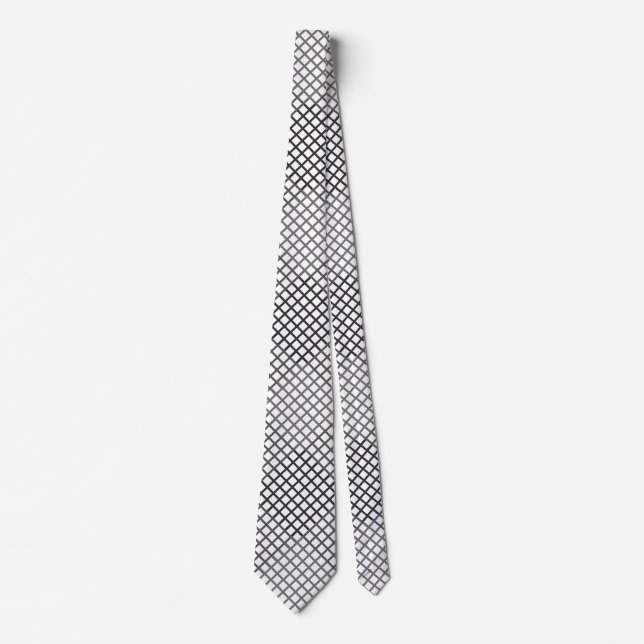 Cravate Motif de contrôle Diagonal 2tn.w blanc BG (Devant)