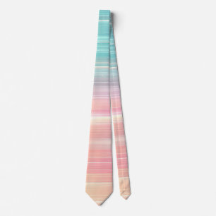 Cravate Motif de couleur dégradé rayé pastel tendance