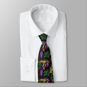 Cravate Motif de couleur Mardi Gras 