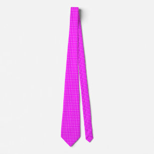 Cravate Motif de croix Magenta et White Criss