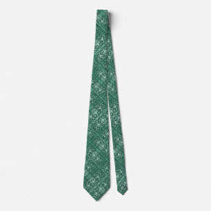 Cravate Motif de défilement vert Sage