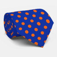 Motif de design à pois orange sur fond bleu 