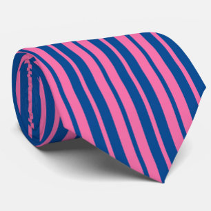 Cravate Motif de design à rayures élégantes rose bleu
