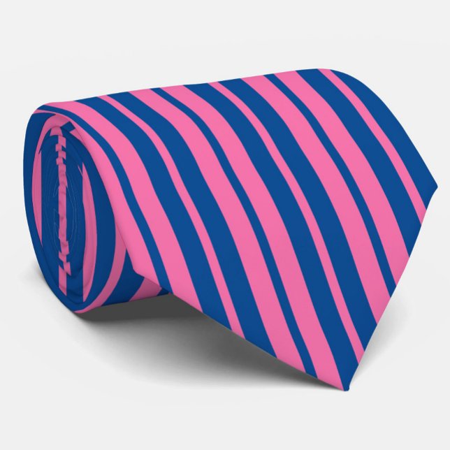 Cravate Motif de design à rayures élégantes rose bleu  (Créateur téléchargé)