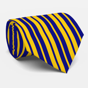 Cravate Motif de design de rayures élégantes bleues jaunes