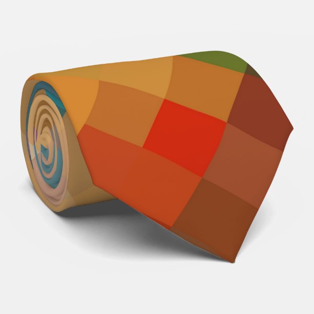 Cravate Motif de diamant géométrique moderne coloré #19 (Roulé)