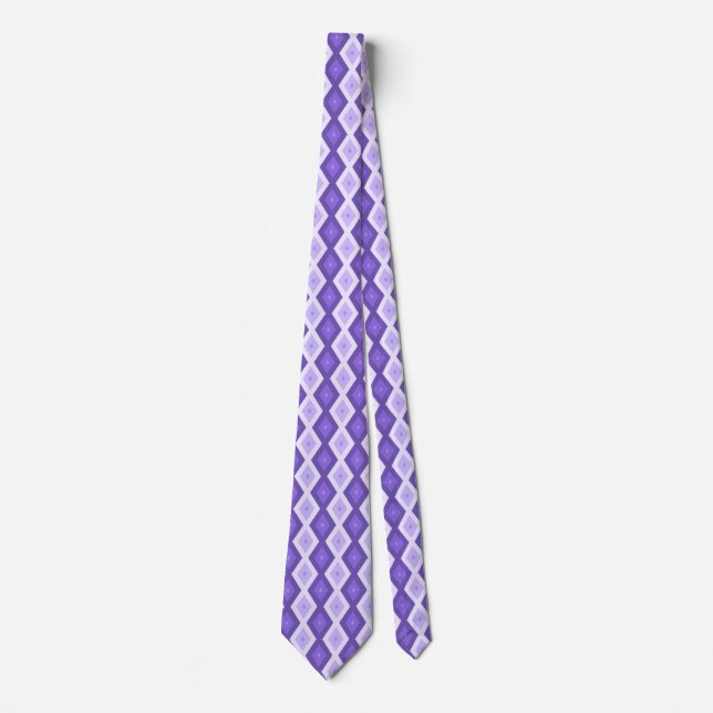 Cravate Motif de diamant violet (Devant)
