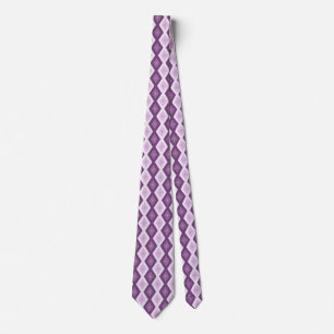 Cravate Motif de diamant violet
