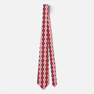 Cravate Motif de diamants rouges