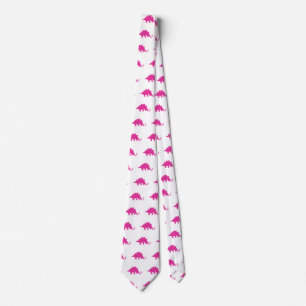 Cravate Motif de dinosaures roses