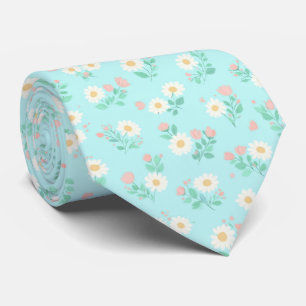Cravate Motif de dispersion de marguerite pastel