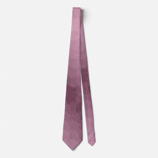 Cravate Motif de disque 02.Gray Pink BG (Devant)