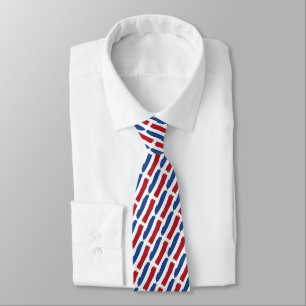 Cravate Motif de drapeau français bleu blanc rouge classiq
