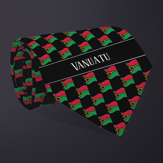 Cravate Motif de drapeau ondulé du Vanuatu  (Créateur téléchargé)