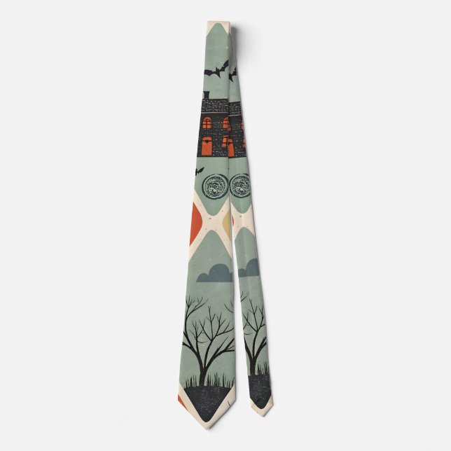 Cravate Motif de fantôme sombre (Devant)