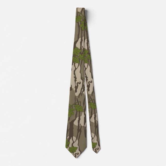 Cravate Motif de feuille de chêne camouflage Bottom lands (Devant)