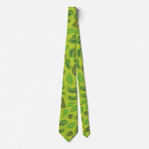 Cravate Motif de feuilles tropicales 12