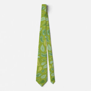 Cravate Motif de feuilles tropicales 16
