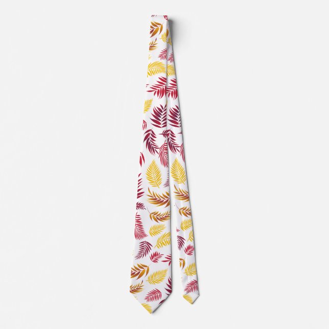 Cravate Motif de feuilles tropicales 20 (Devant)