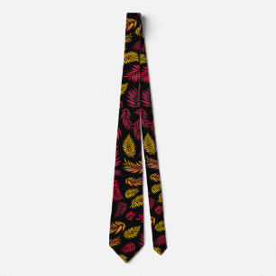 Cravate Motif de feuilles tropicales 21