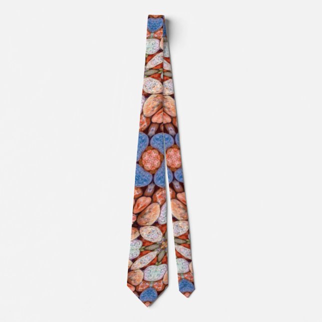 Cravate Motif de fleur de galets mignon (Devant)