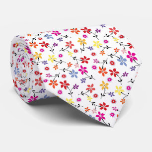 Cravate Motif de fleur magnifique multicolore