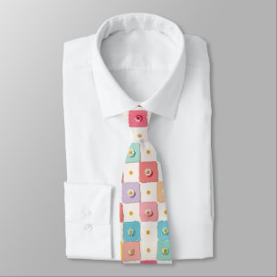 Cravate Motif de fleurs coloré tendance Rétro pour anniver