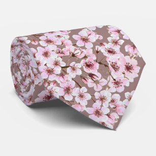 Cravate Motif de fleurs de cerisiers