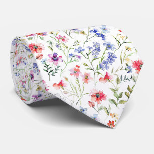 Cravate Motif de fleurs sauvages