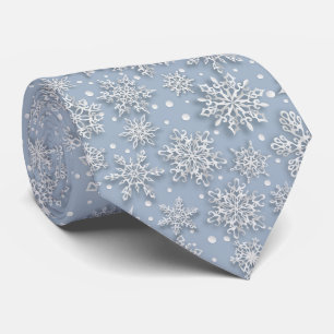Cravate Motif de flocon de neige en carrelage de Noël fest