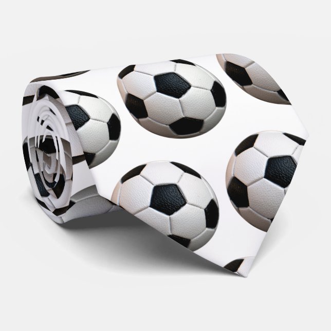 Cravate Motif de football cool | Sport (Roulé)
