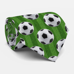 Cravate Motif de football européen vert