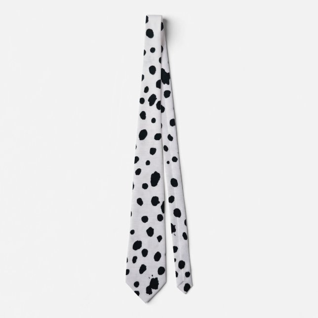 Cravate Motif de fourrure de chien dalmate (Devant)