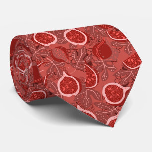 Cravate Motif de fruit de figue rouge magnifique