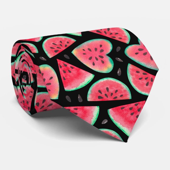 Cravate Motif de fruits de pastèque Necktie (Roulé)