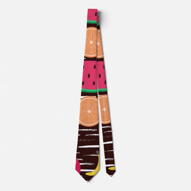 Cravate Motif de fruits tropicaux (Devant)
