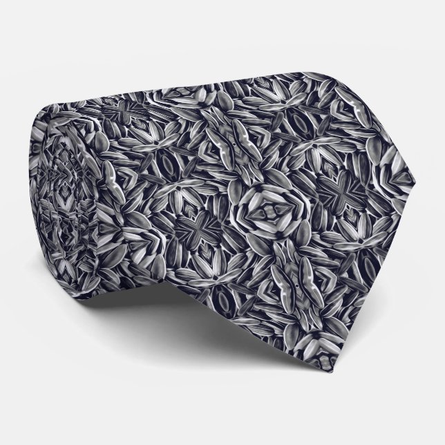 Cravate Motif de graines de tournesol (Roulé)