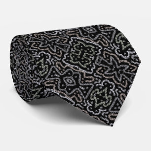 Cravate Motif de grunge de flèche abstraite avec pastels d