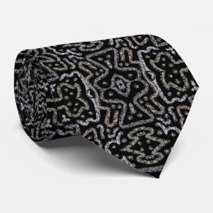 Cravate Motif de grunge de flèche abstraite avec pastels d