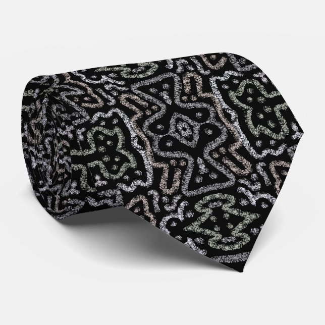 Cravate Motif de grunge de flèche abstraite avec pastels d (Roulé)